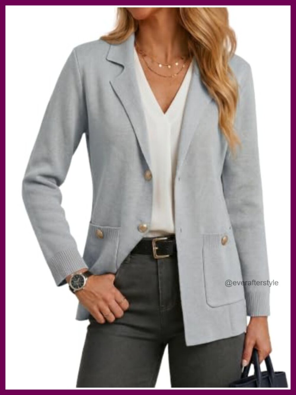 Womens Sweater Blazer Business Casual Long Sleeve Open Front Cardigan